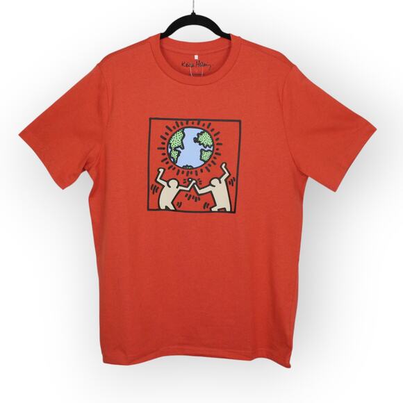 NEW Medium Keith Haring EARTH DAY T-Shirt Earth PeaceForAll - Picture 1 of 9